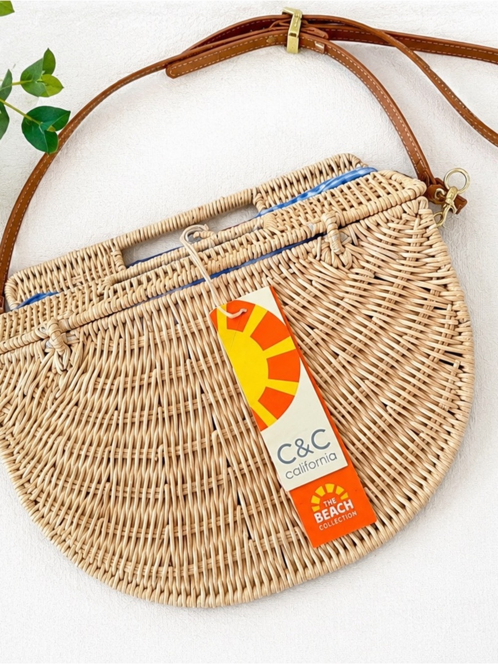 C&C California Natural Woven Straw Crossbody Bag | Beach Collection| NWT